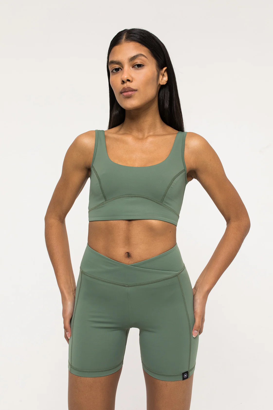 Essential Biker Shorts Khaki - Image 4