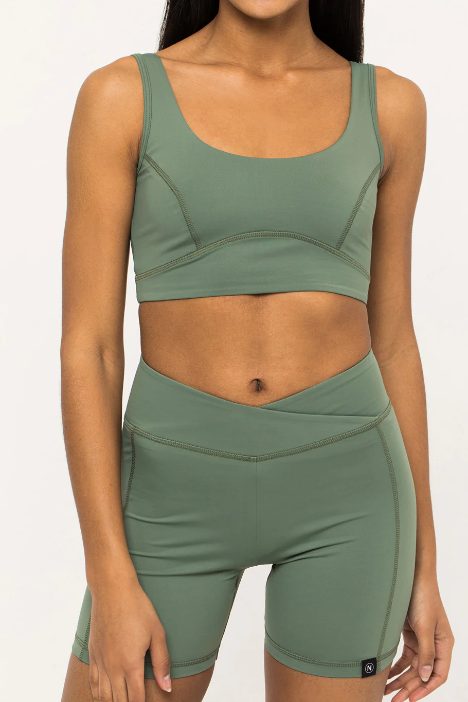 Essential Biker Shorts Khaki - Image 7